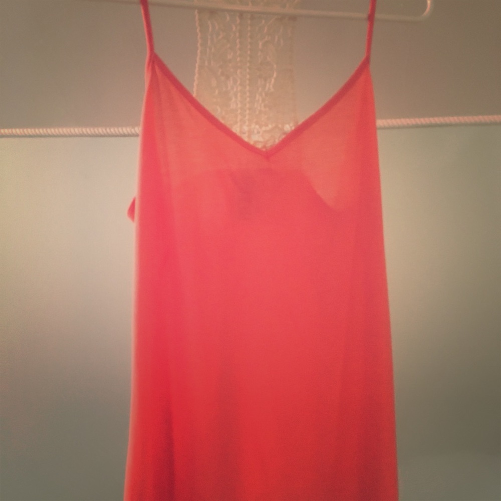 Lace racer back tank top